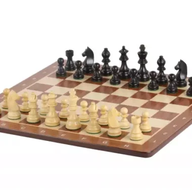 Jeu d'Échecs de Tournoi Chevalier Allemand en Buis Hauteur de Roi de 9 cm