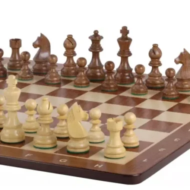 Jeu d'Échecs Chevalier Allemand en Acacia et Buis