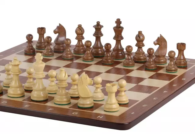 Jeu d'Échecs Chevalier Allemand en Acacia et Buis