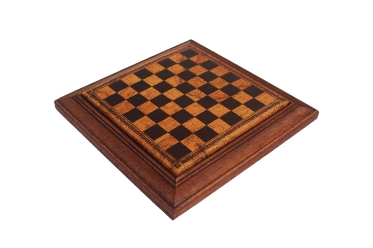 Ensemble Jeu d'Échecs Magnétique en Métal et Échiquier en Bois avec Rangement