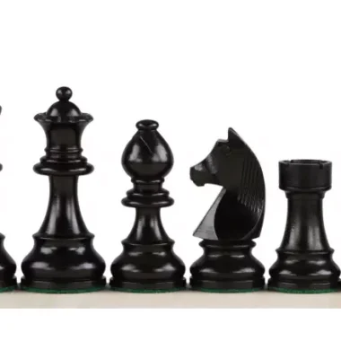 Ensemble Échiquier Alphanumérique et Jeu d'Échecs Chevalier Allemand en Bois de Buis