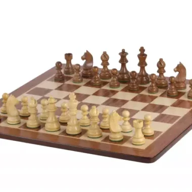 Ensemble Jeu d'Échecs de Tournoi en Bois d'Acacia et Buis