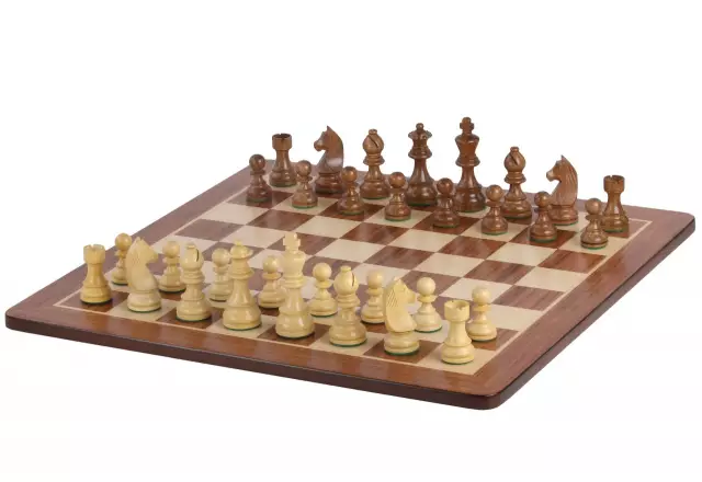 Ensemble Jeu d'Échecs de Tournoi en Bois d'Acacia et Buis