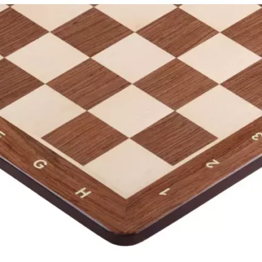 Ensemble Jeu d'Échecs de Tournoi en Bois d'Acacia et Buis Staunton et Echiquier Alphanumérique