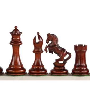 Pièces d'Échecs Alexandre Le Grand en Bois de Padouk et Buis