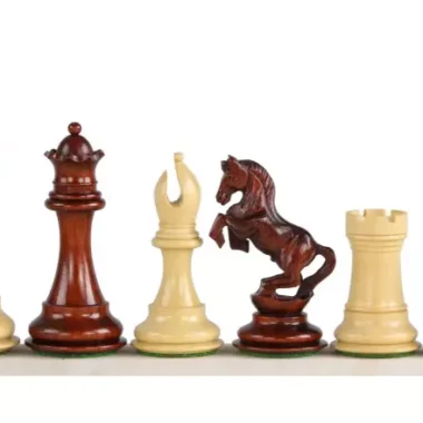 Pièces d'Échecs Alexandre Le Grand en Bois de Padouk et Buis