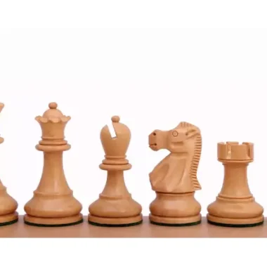 Pièces d'Échecs Reykjavik en Bois de Buis et Ébonisé