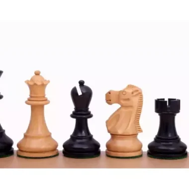 Pièces d'Échecs Reykjavik en Bois de Buis et Ébonisé