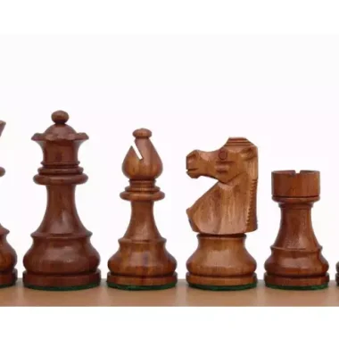 Pièces d'Échecs Staunton Français en Bois d'Acacia et Buis