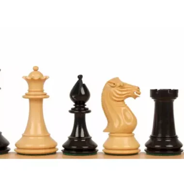 Pièces d'Échecs Staunton en Bois d'Ébène et Buis
