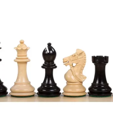 Pièces d'Échecs Staunton en Bois de Buis Ébonisé et Buis