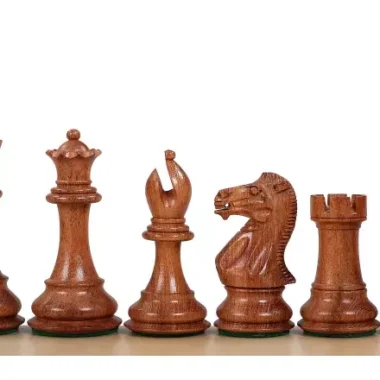 Pièces d'Échecs Style Anglais en Bois de Buis et Acacia