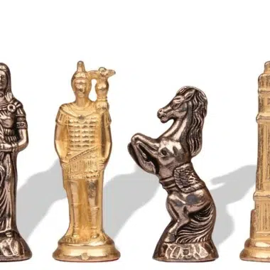 Alternative view of Schachspiel-Set Römer gegen Barbaren und Schachbrett aus Rosenholz mit Schublade