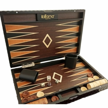Skulpturiertes Holz-Backgammon-Set