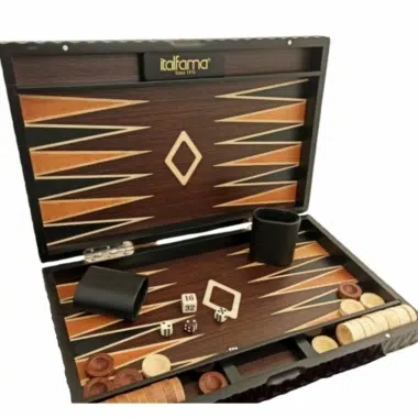 Skulpturiertes Holz-Backgammon-Set