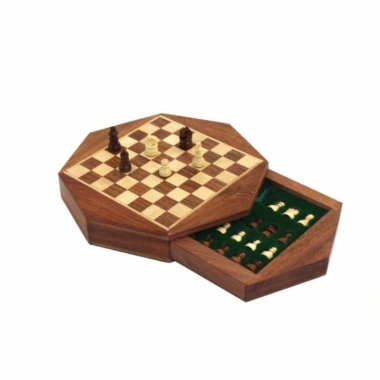 Alternative view of Set Magnetisches Schachspiel aus Akazienholz mit Aufbewahrungsschublade