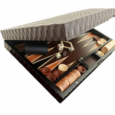 Alternative view of Skulpturiertes Holz-Backgammon-Set