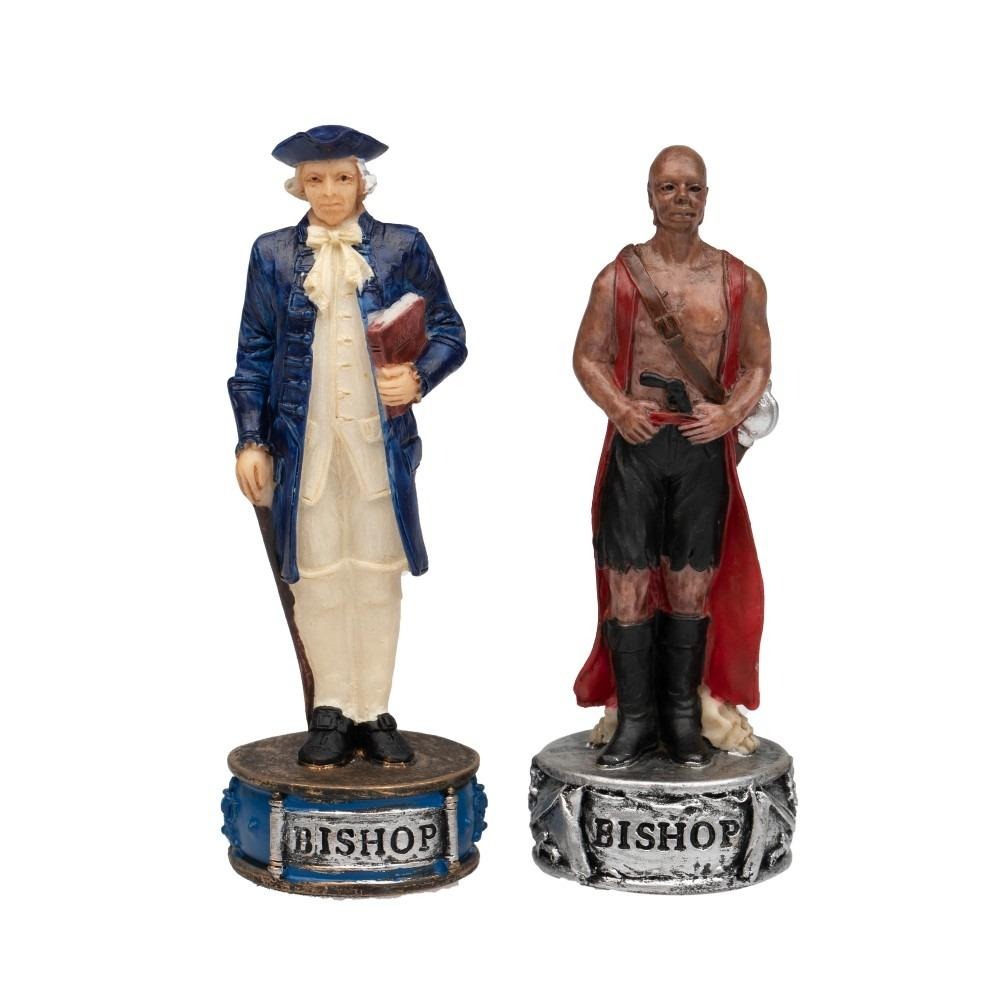 Schachspiel-Set Pirat und Schachbrett aus Ulmen- und Heideholz Matt – Bild 8