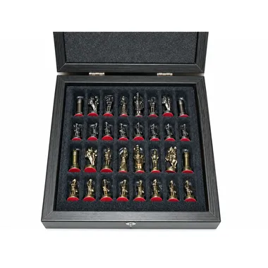 Schachspiel-Set Byzantinisches Reich mit Aufbewahrungsbox - Gold & Silber