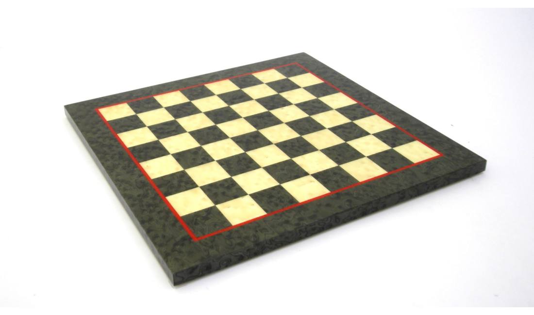 Schachspiel-Set Camelot - Handbemalte Harzfiguren auf Schachbrett aus Wurzelholz und grünem Ahorn – Bild 9