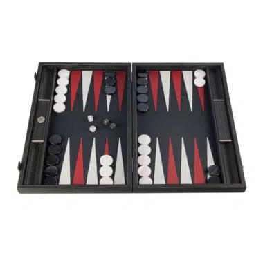 Backgammon en Cuir Véritable Effet Crocodile 
