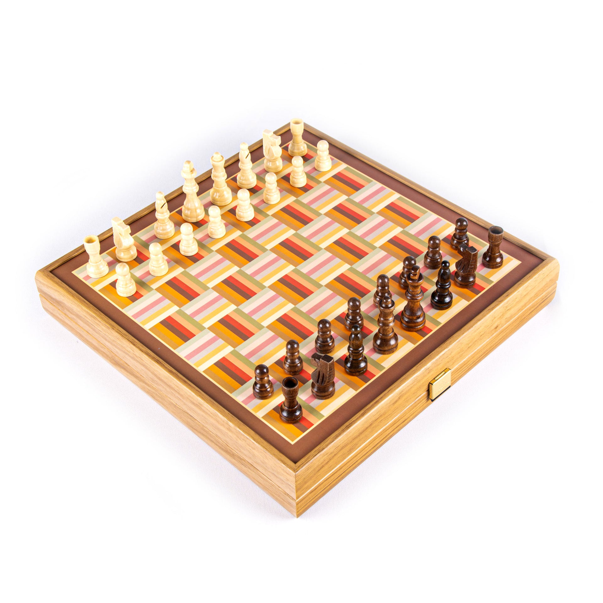 4-in-1 Gesellschaftsspiel aus Holz: Schach, Backgammon, Ludo, Schlangen & Leitern – Bild 2