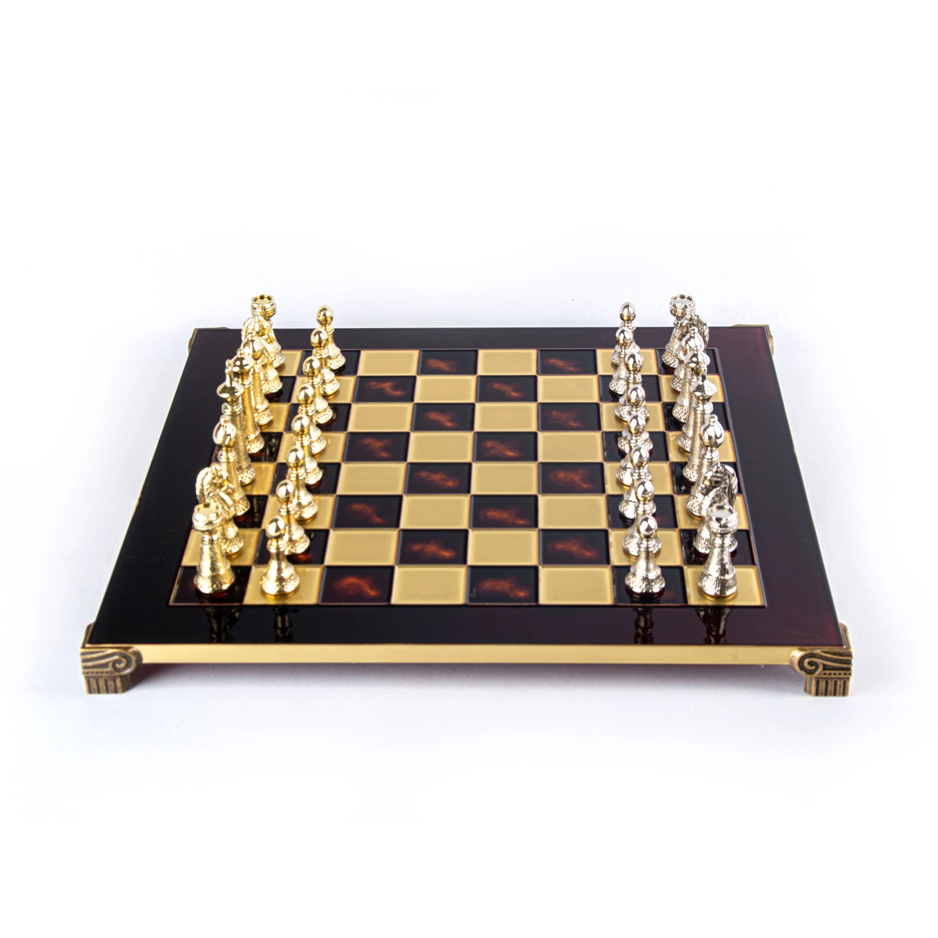 Staunton Schachspielset aus Metall mit Aufbewahrungsbox – Bild 4