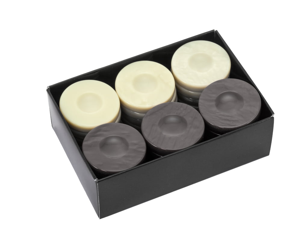 Backgammon-Steine aus Galalith - Set mit 30 - 3 Farben – Bild 2