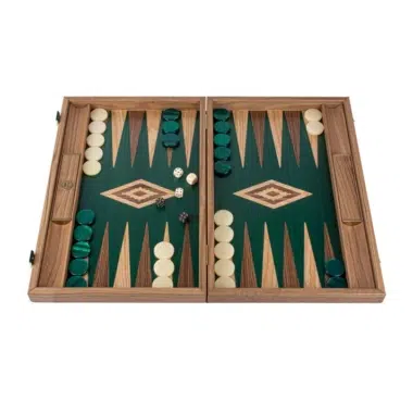 Backgammon en Chêne Vert et Noyer 