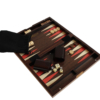Backgammon Magnétique en Bois de Noyer Bruyère – Coffret Pliable avec Pions Magnétiques