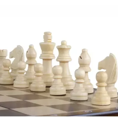 Jeu d’Echecs Magnétique en Noyer et Erable 31 cm – Pièces Staunton Stables et Plateau Portable