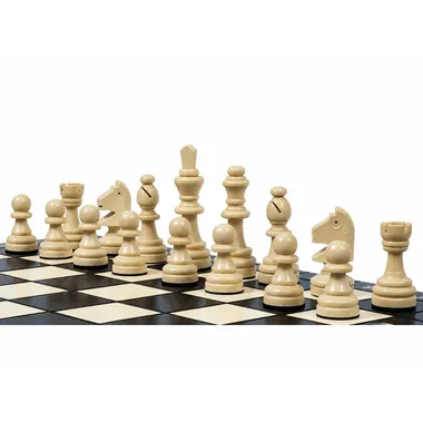 Magnetisches Schachspiel aus schwarzem Holz 28x28 cm – Faltbar und ideal für Reisen
