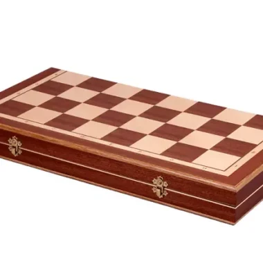 Jeu d’Echecs du Château Grand Format 56 cm – Échiquier Artisanal en Bois de Luxe