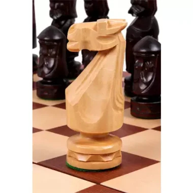 Jeu d’Echecs du Château Grand Format 56 cm – Échiquier Artisanal en Bois de Luxe