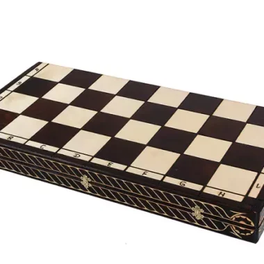 Jeu d’Echecs en Bois César Grand 82 x 81 cm – Sculpté à la Main