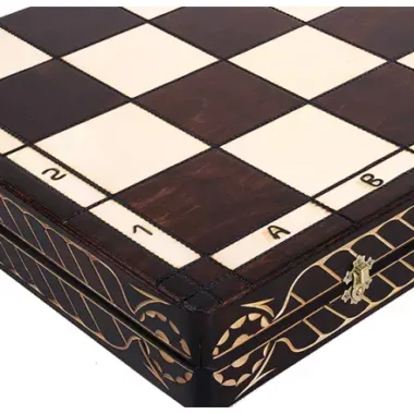 Jeu d’Echecs en Bois César Grand 82 x 81 cm – Sculpté à la Main