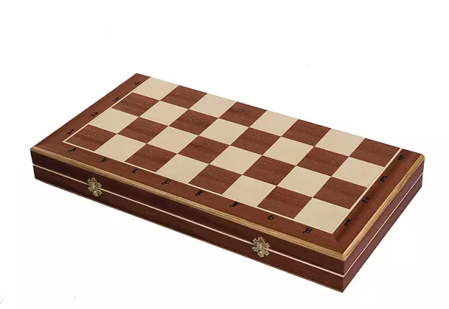 Jeu d’Echecs du Château Grand Format en Bois Réalisé à la Main – Echiquier 59 cm