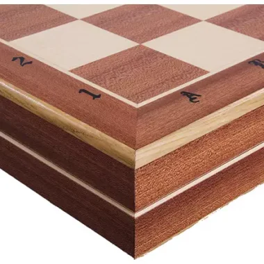 Jeu d’Echecs du Château Grand Format en Bois Réalisé à la Main – Echiquier 59 cm
