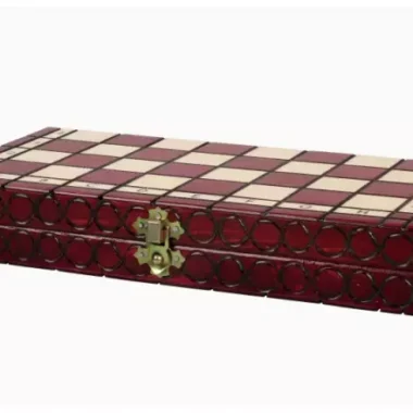 Ensemble de Jeu d’Echecs Polonais en Bois – Pièces en Bois d'Erable et Sycomore sur Echiquier en Hêtre et Bouleau