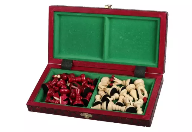 Ensemble de Jeu d’Echecs Polonais en Bois – Pièces en Bois d'Erable et Sycomore sur Echiquier en Hêtre et Bouleau