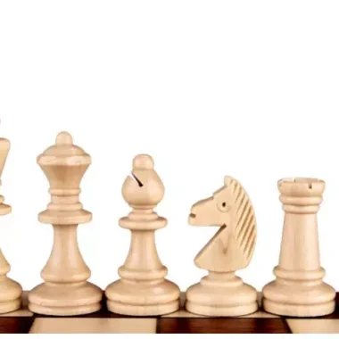 Magnetisches Schachspiel 35 × 35 cm – Magnetisches Holzschachbrett mit Staunton-Figuren