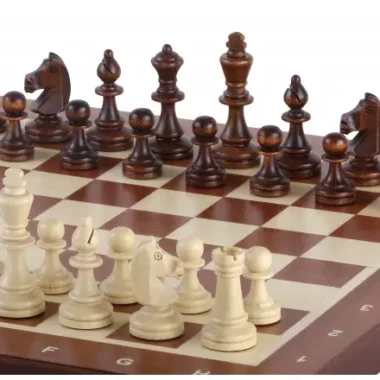 Magnetisches Schachspiel Großformat 35x35 cm – Intarsiert und Klappbar mit Magnetischen Figuren