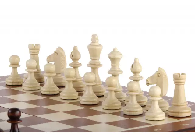 Magnetisches Schachspiel Großformat 35x35 cm – Intarsiert und Klappbar mit Magnetischen Figuren