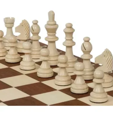 Magnetisches Reise-Schachspiel 28x28 cm – Intarsiert und klappbar mit magnetischen Figuren