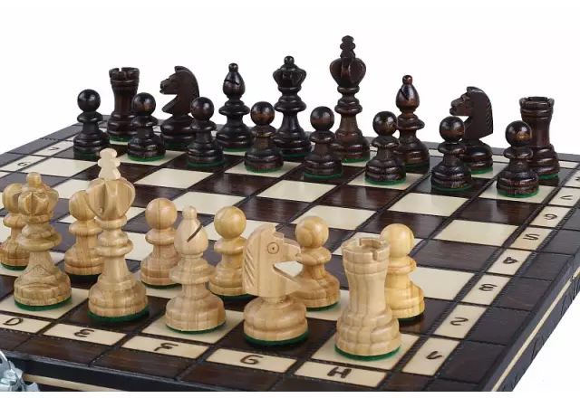 Schach- und Damenspiel-Set aus Kirschholz – Traditionelles 2-in-1-Spiel mit Staunton-Figuren