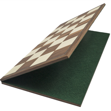 Ensemble d’Echecs Emerald – Pièces Staunton en Bois de Buis et Echiquier Pliable en Bois de Noyer et Erable