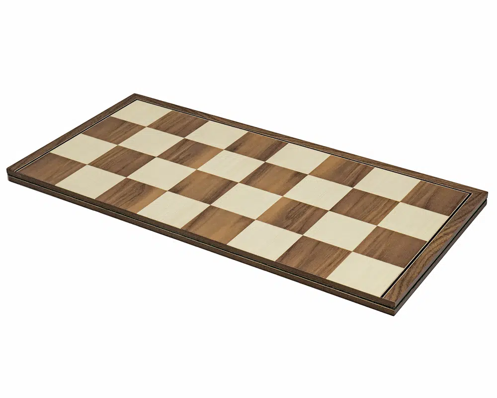 Ensemble d’Echecs Emerald – Pièces Staunton en Bois de Buis et Echiquier Pliable en Bois de Noyer et Erable