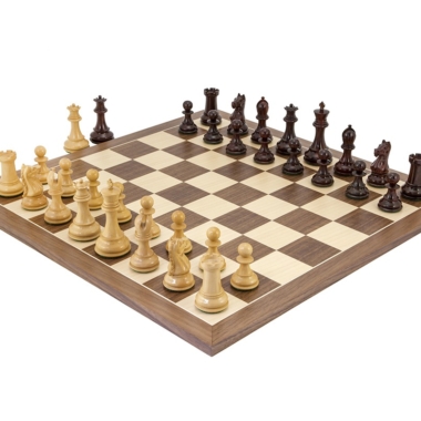 Ensemble d’échecs de luxe Sentinel en bois de rose et noyer
