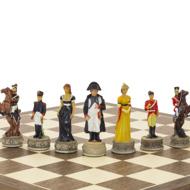 Ensemble d’échecs thématique Bataille de Waterloo – Peint à la main par Italfama