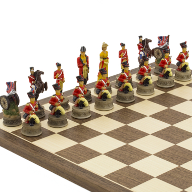 Ensemble d’échecs thématique Bataille de Waterloo – Peint à la main par Italfama